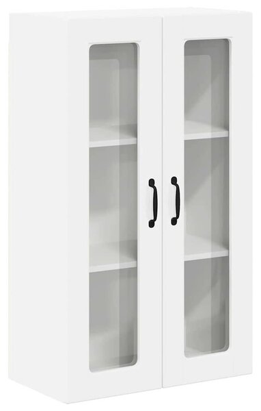 VidaXL Fali üveges szekrény PORTO Magas Fényű Fehér 60 x 31 x 100 cm