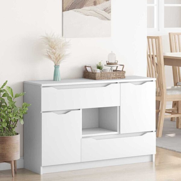 VidaXL Széf fiókkal Fehér 100 x 30 x 65,6 Faanyag
