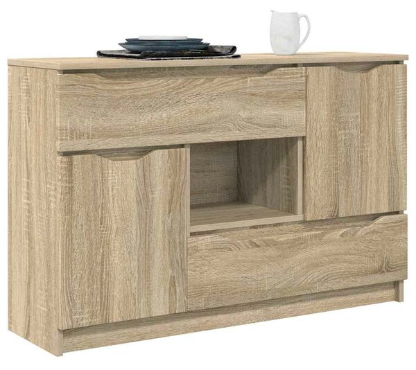 VidaXL Széf fiókkal Sonoma tölgy 100 x 30 x 65,6 Faanyag