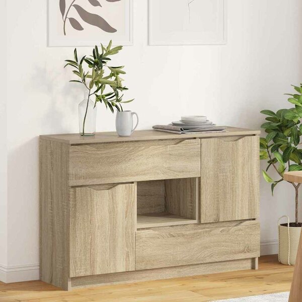 VidaXL Széf fiókkal Sonoma tölgy 100 x 30 x 65,6 Faanyag
