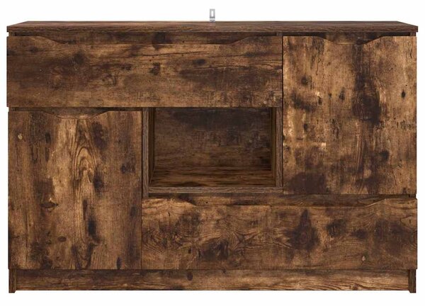 VidaXL Széf fiókkal Füstölt tölgy 100 x 30 x 65,6 Faanyag