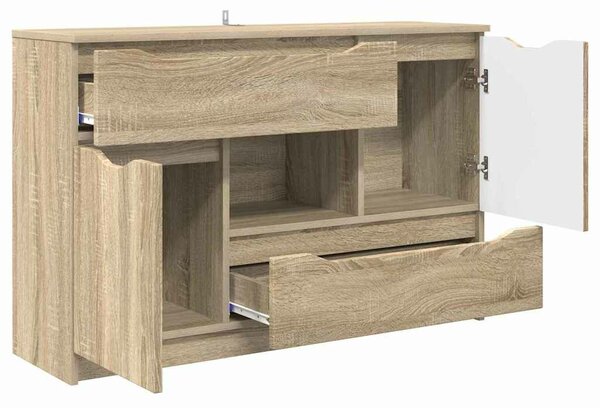 VidaXL Széf fiókkal Sonoma tölgy 100 x 30 x 65,6 Faanyag