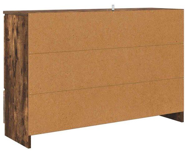 VidaXL Széf fiókkal Füstölt tölgy 100 x 30 x 65,6 Faanyag