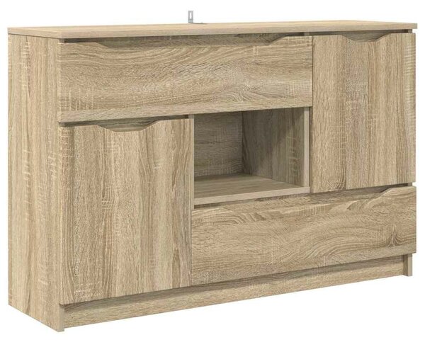 VidaXL Széf fiókkal Sonoma tölgy 100 x 30 x 65,6 Faanyag