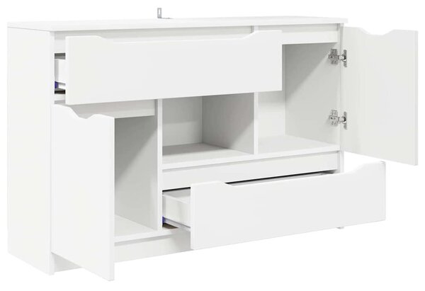 VidaXL Széf fiókkal Fehér 100 x 30 x 65,6 Faanyag