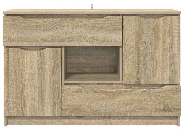 VidaXL Széf fiókkal Sonoma tölgy 100 x 30 x 65,6 Faanyag