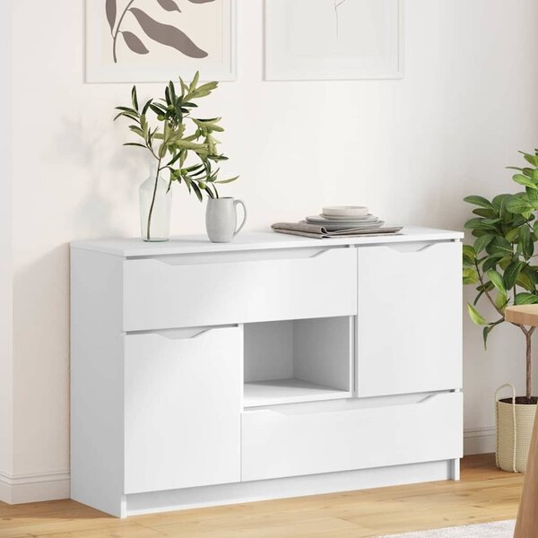 VidaXL Széf fiókkal Fehér 100 x 30 x 65,6 Faanyag