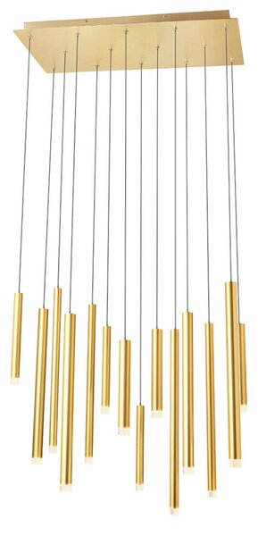 PALOS LED csillár, matt réz, áttetsző, 52cm