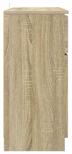 VidaXL Széf fiókkal Sonoma tölgy 100 x 30 x 65,6 Faanyag