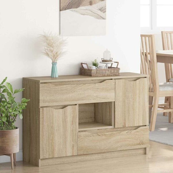 VidaXL Széf fiókkal Sonoma tölgy 100 x 30 x 65,6 Faanyag