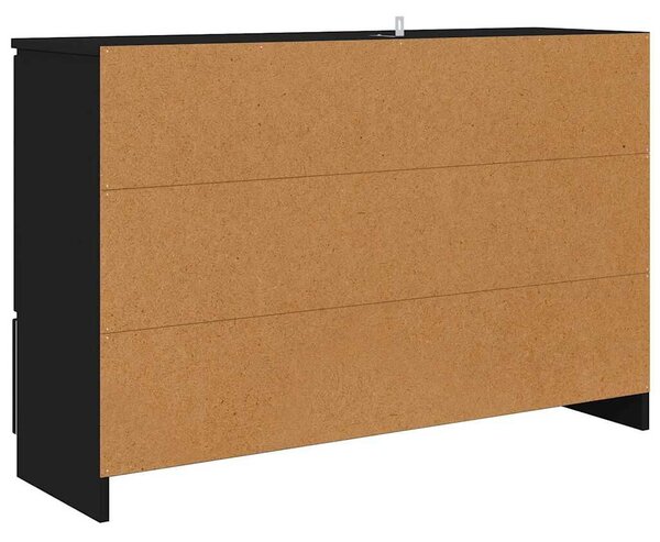 VidaXL Széf fiókkal Fekete 100 x 30 x 65,6 Faanyag