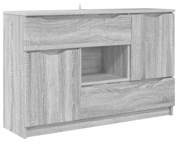 VidaXL Széf fiókkal Szürke Sonoma 100 x 30 x 65,6 Faanyag