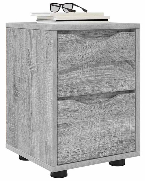 VidaXL Éjjeliszekrények 2 pcs Szürke Sonoma 30,5 x 30 x 43 cm Faanyag