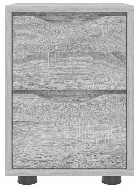 VidaXL Éjjeliszekrények 2 pcs Szürke Sonoma 30,5 x 30 x 43 cm Faanyag