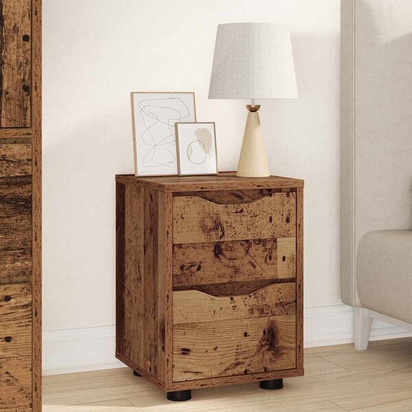 VidaXL Éjjeliszekrények 2 pcs Öreg fa 30,5 x 30 x 43 cm Faanyag