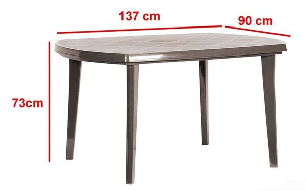 Eltorini 4+1 kerti bútor garnitúra szett cappuccino színben