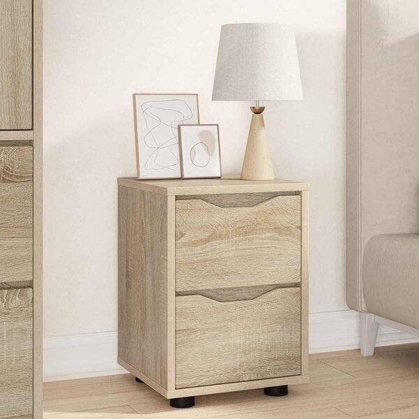 VidaXL Éjjeliszekrények 2 pcs Sonoma tölgy 30,5 x 30 x 43 cm Faanyag