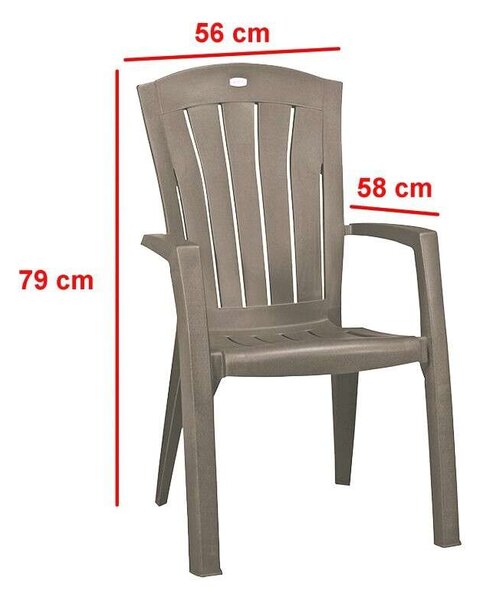 Eltorini 4+1 kerti bútor garnitúra szett cappuccino színben
