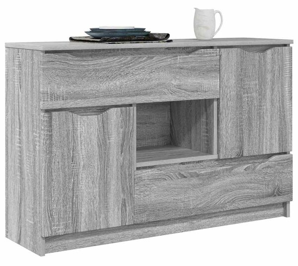 VidaXL Széf fiókkal Szürke Sonoma 100 x 30 x 65,6 Faanyag