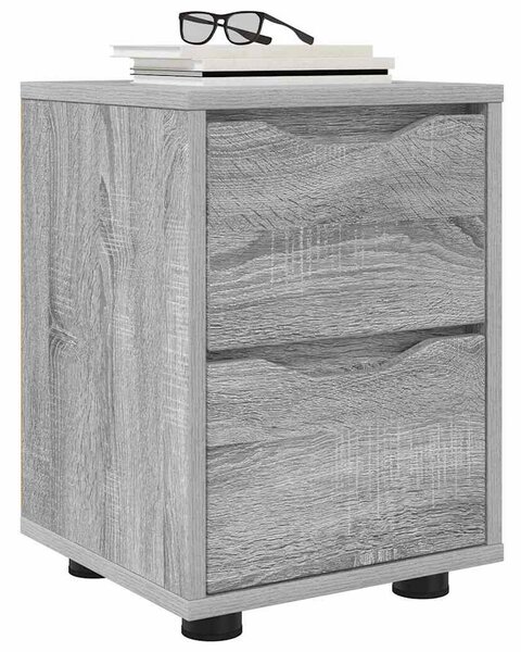 VidaXL Éjjeliszekrények 2 pcs Szürke Sonoma 30,5 x 30 x 43 cm Faanyag