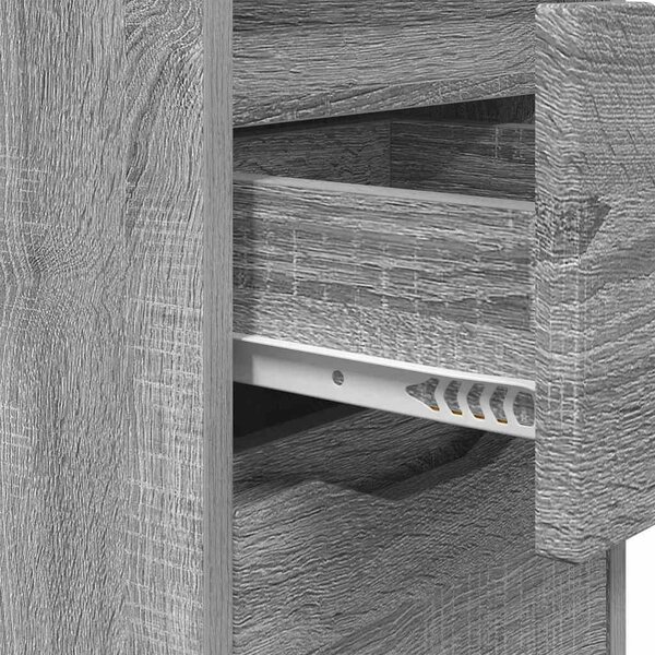 VidaXL Éjjeliszekrények 2 pcs Szürke Sonoma 30,5 x 30 x 43 cm Faanyag