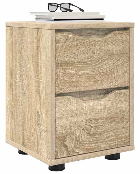 VidaXL Éjjeliszekrények 2 pcs Sonoma tölgy 30,5 x 30 x 43 cm Faanyag