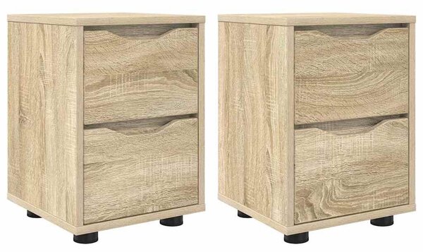 VidaXL Éjjeliszekrények 2 pcs Sonoma tölgy 30,5 x 30 x 43 cm Faanyag