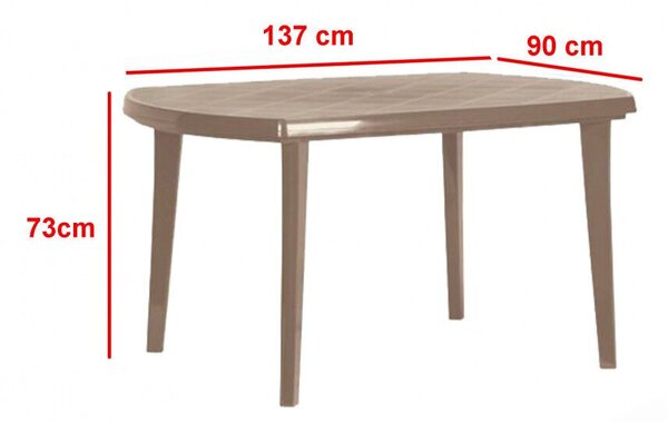 Eltorini 4+1 kerti bútor garnitúra szett cappuccino színben
