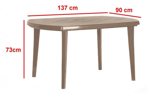 Eltorini 4+1 kerti bútor garnitúra szett cappuccino színben