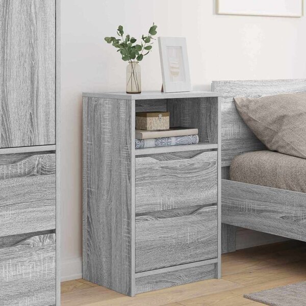VidaXL Éjjeliszekrények 2 pcs Szürke Sonoma 40 x 30 x 467 cm Faanyag