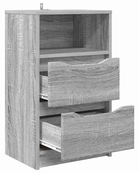 VidaXL Éjjeliszekrények 2 pcs Szürke Sonoma 40 x 30 x 467 cm Faanyag