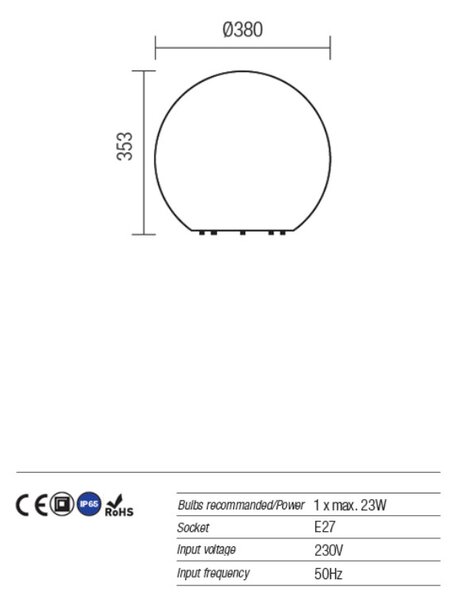 Kültéri dekorációs lámpa Baloo 10009