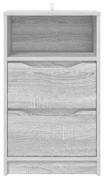 VidaXL Éjjeliszekrények 2 pcs Szürke Sonoma 40 x 30 x 467 cm Faanyag