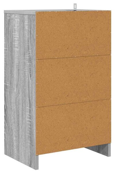 VidaXL Éjjeliszekrények 2 pcs Szürke Sonoma 40 x 30 x 467 cm Faanyag