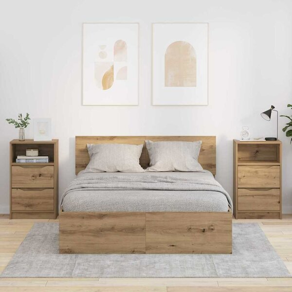 VidaXL Éjjeliszekrények 2 pcs Artisan tölgy 40 x 30 x 467 cm Faanyag