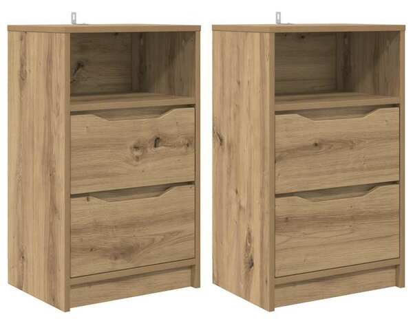 VidaXL Éjjeliszekrények 2 pcs Artisan tölgy 40 x 30 x 467 cm Faanyag