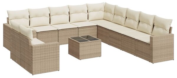 VidaXL Polyrattan Kerti Ülőgarnitúra - 12 részes - Bézs