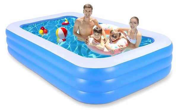 Teno® Felfújható Gyerekmedence - 150cm, 3 gyűrűs, Kék