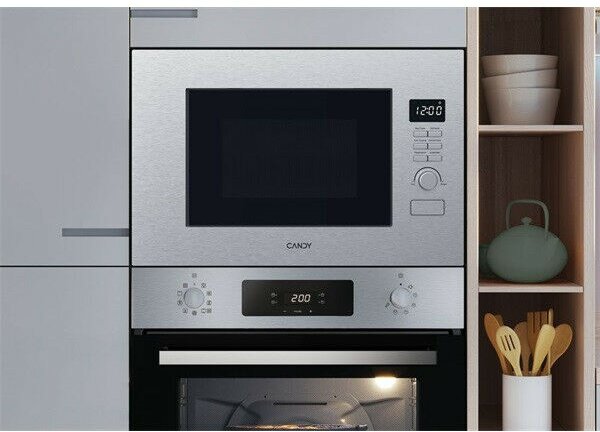 Candy CA38FL7NWBX 800W, 20literes, inox, beépíthető, mikrohullámú sütő