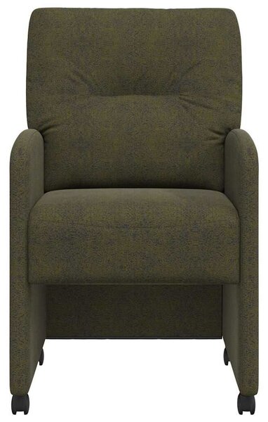 VidaXL Étkező Székek 2 pcs Katonai zöld 57 x 67 x 95 cm Műbőr velúr