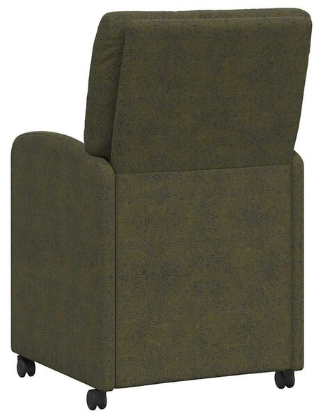 VidaXL Étkező Székek 2 pcs Katonai zöld 57 x 67 x 95 cm Műbőr velúr