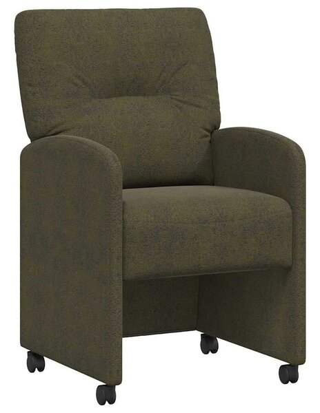 VidaXL Étkező Székek 2 pcs Katonai zöld 57 x 67 x 95 cm Műbőr velúr