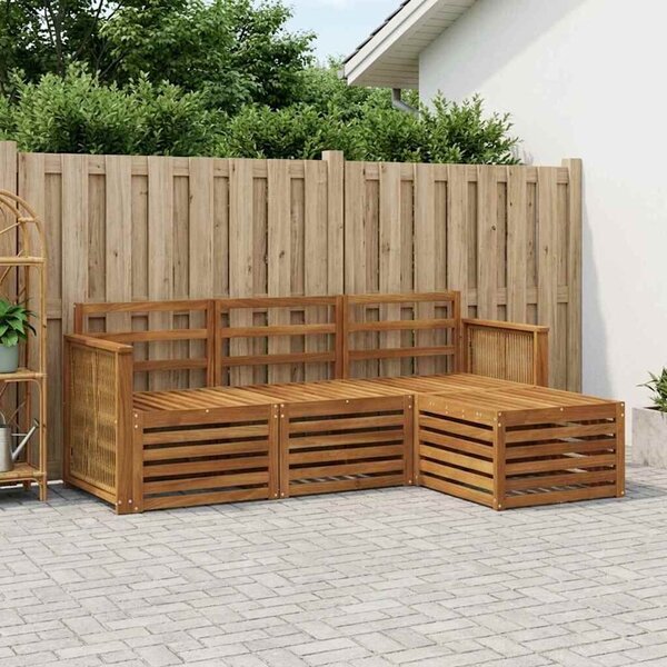 VidaXL Kültéri kanapé szett 4 pcs Természetes