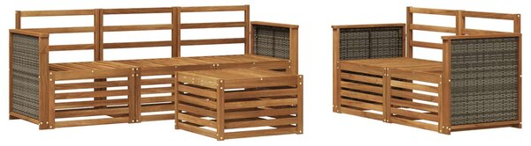 VidaXL Ülőgarnitúrák 6 pcs Tömör Akácfa