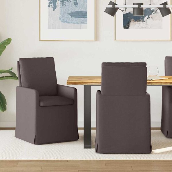 VidaXL Étkező Székek 2 pcs sötétbarna 57 x 67 x 98 cm szövet