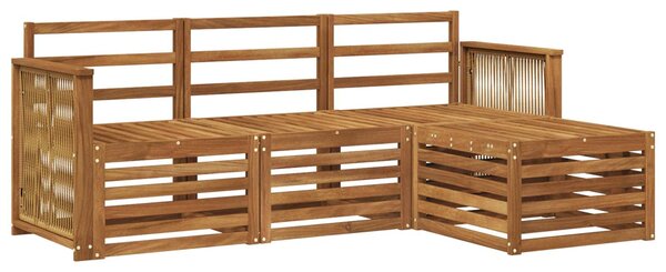 VidaXL Kültéri kanapé szett 4 pcs Természetes