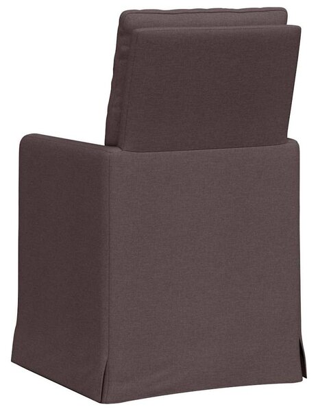 VidaXL Étkező Székek 2 pcs sötétbarna 57 x 67 x 98 cm szövet