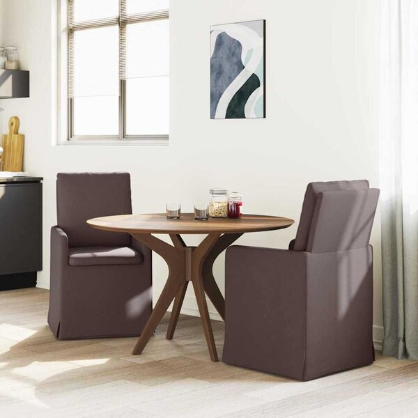 VidaXL Étkező Székek 2 pcs sötétbarna 57 x 67 x 98 cm szövet