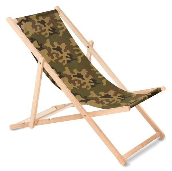 GreenBlue Napozóágy - Bükkfa - Camo Zöld