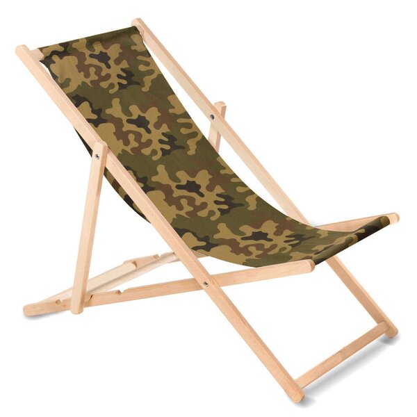 GreenBlue Napozóágy - Bükkfa - Camo Zöld